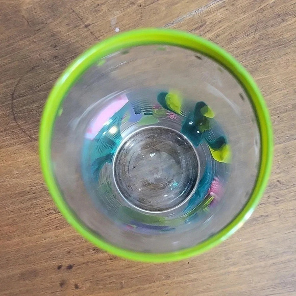 Hand painted cocktail glasses cactus floral succulent desert design - Picture 4 of 6